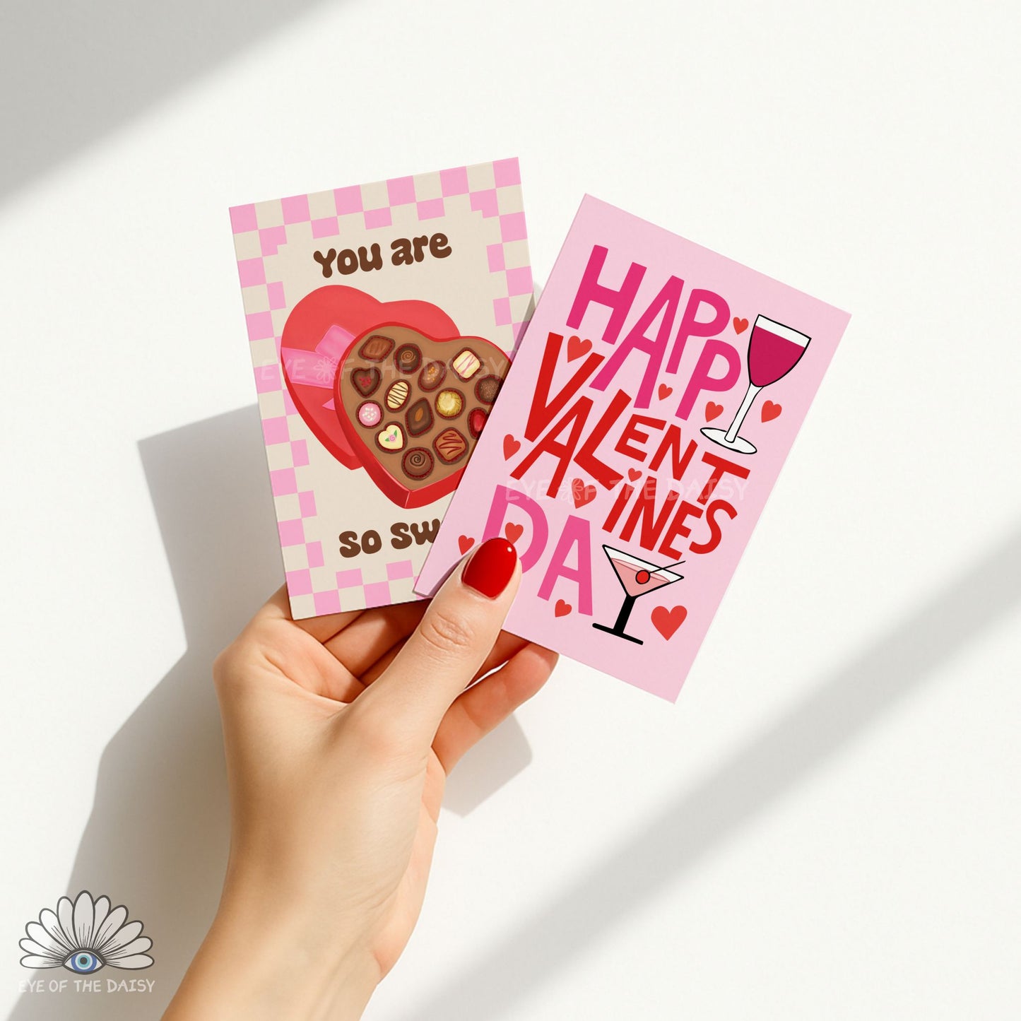 Hand drawn Valentine’s Day collage print set of red and pink prints, printable poster bundle for trendy, vibrant, eclectic, preppy home decor