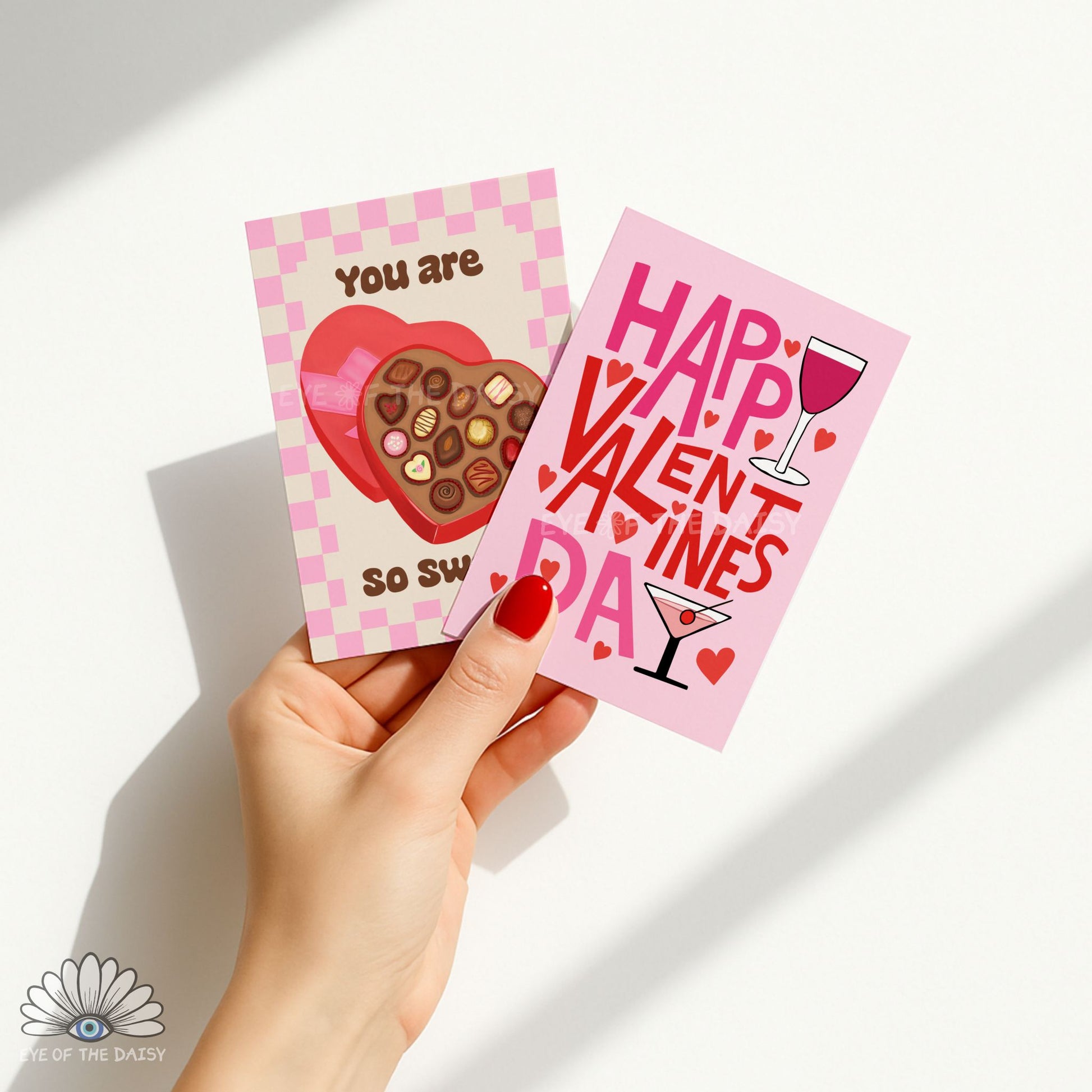 Hand drawn Valentine’s Day collage print set of red and pink prints, printable poster bundle for trendy, vibrant, eclectic, preppy home decor