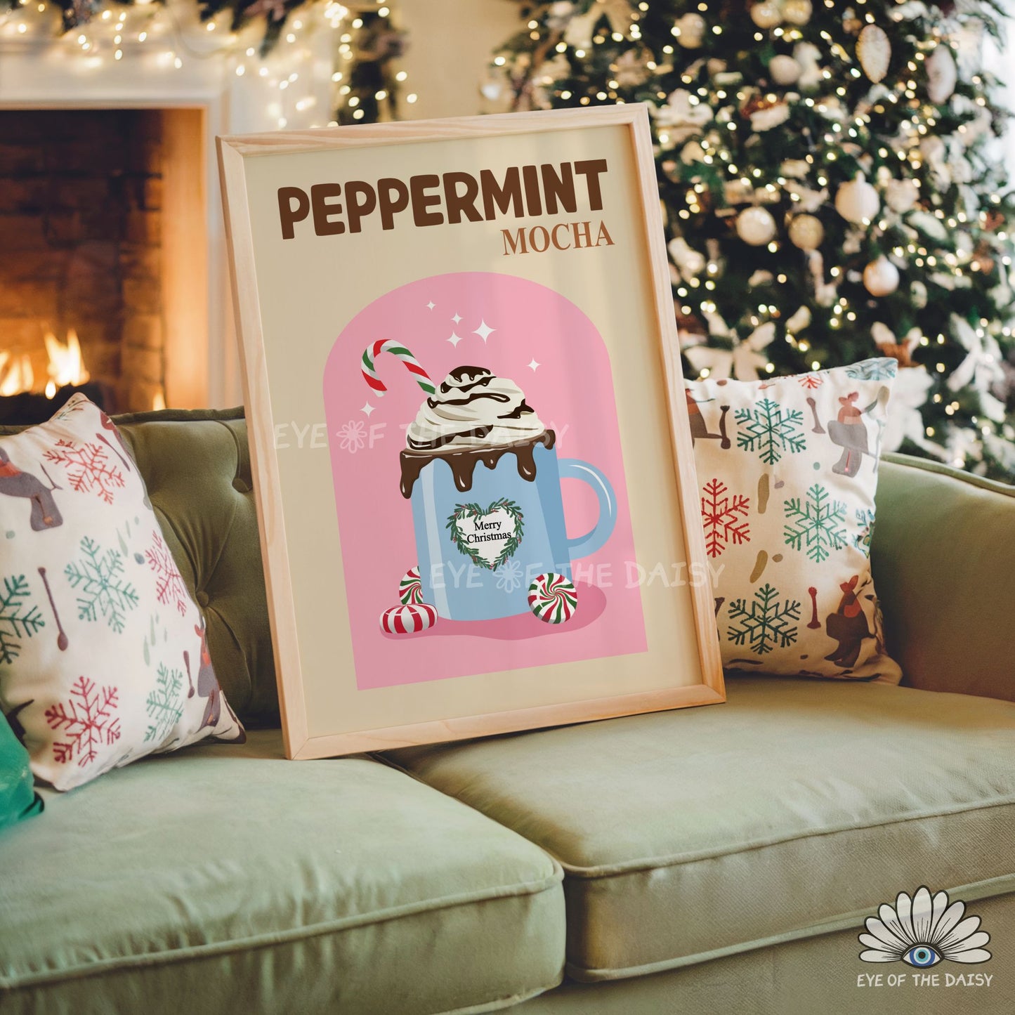 Set of 3 Hot Cocoa Bar Prints Digital Download | Coffee Christmas Drinks Printable Wall Art