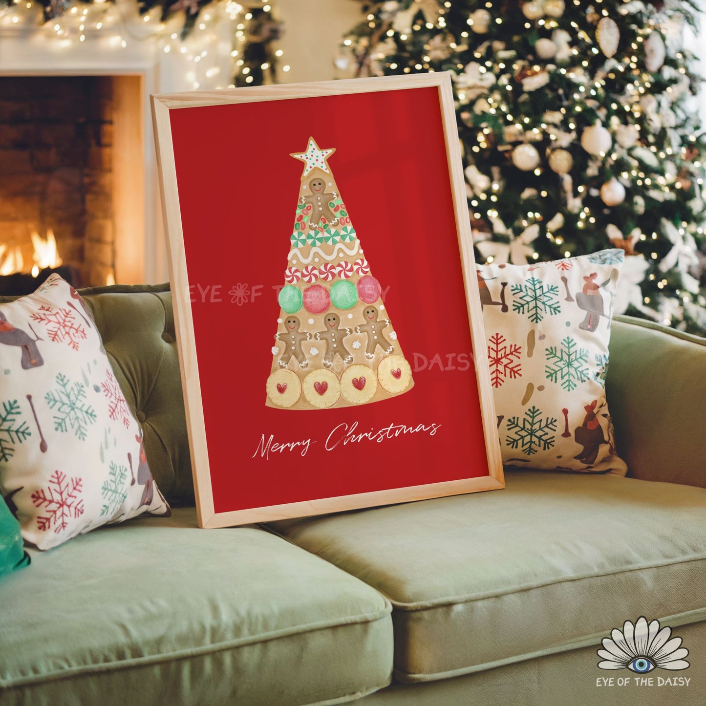Christmas Kitchen Print Digital Download | Holiday Gingerbread Printable Wall Art