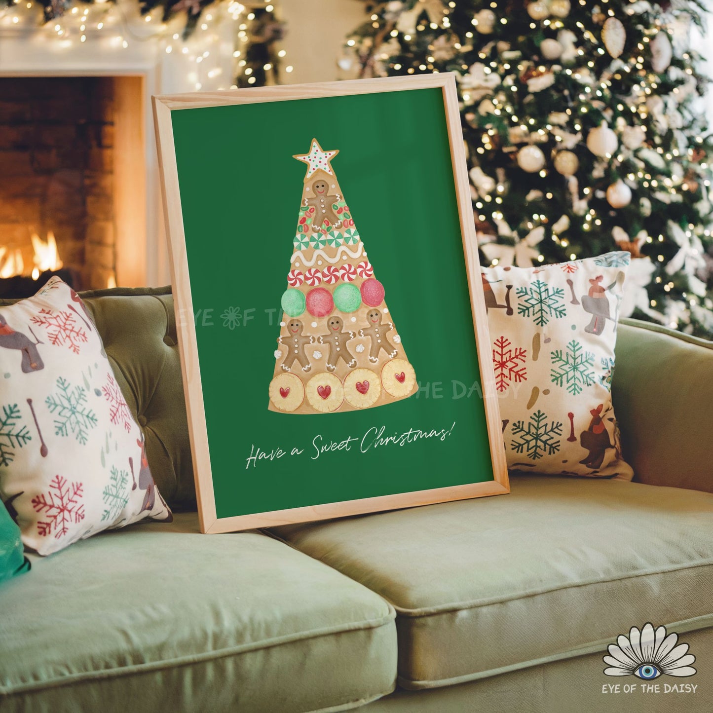 Christmas Croquembouche Digital Print | Holiday Gingerbread Printable Wall Art