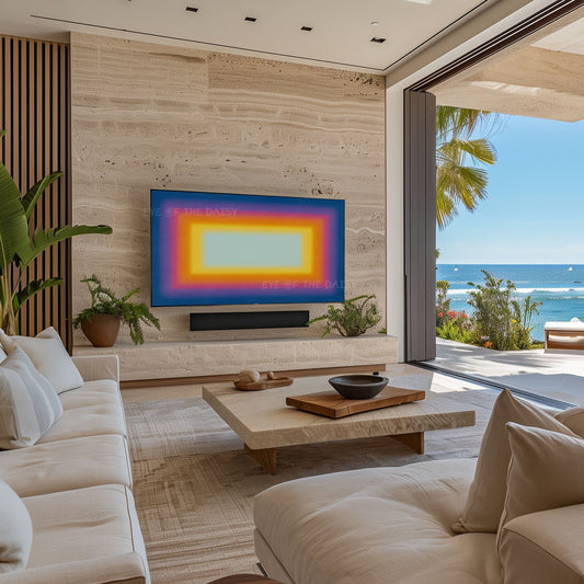 Vibrant Gradient 4K TV Art | Sunset Colours Contemporary Abstract Art for TV Screen