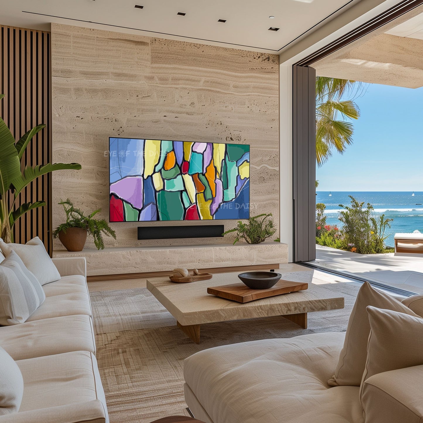 Bright Colourful Abstract Expressionist 4K TV Art | Vibrant Modern 4K Art for TV Screen