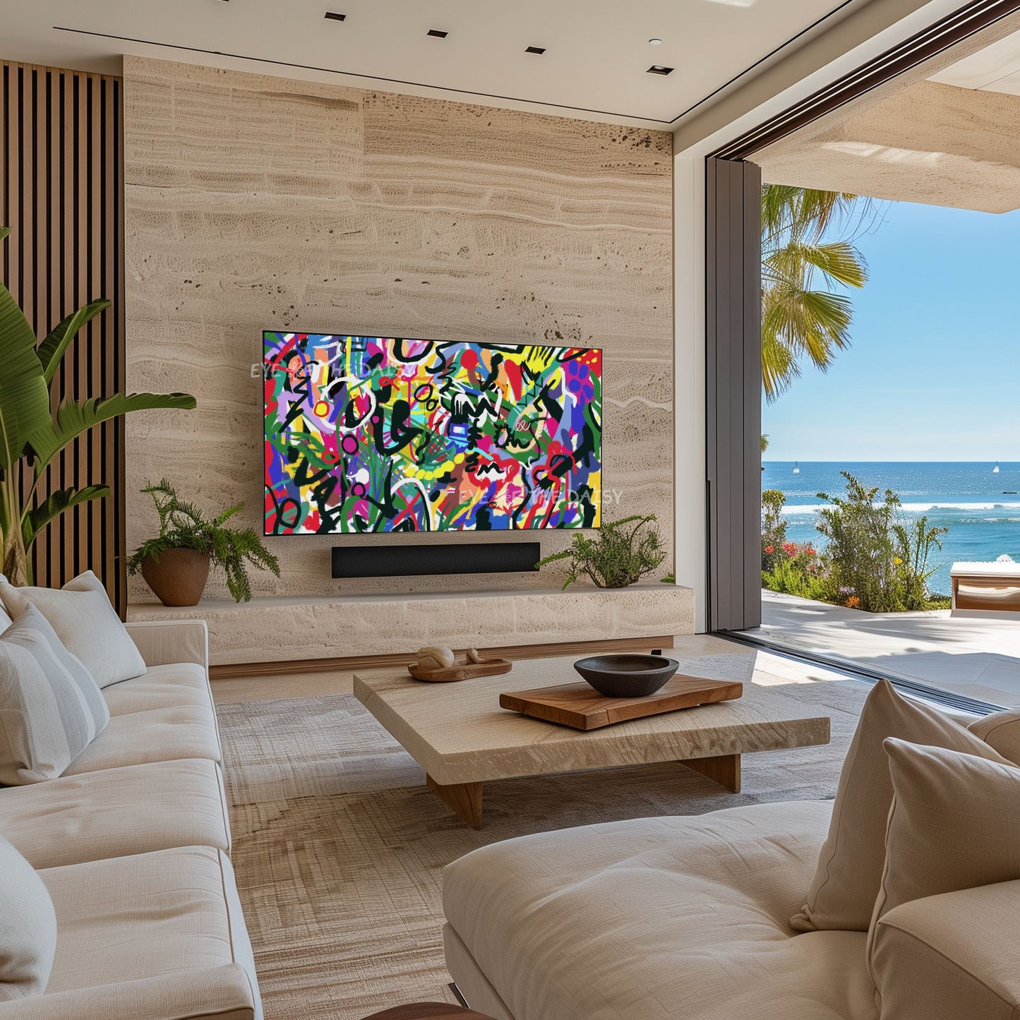 Vibrant Colourful Graffiti 4K TV Art | Bright Contemporary Abstract Artwork for TV Screen