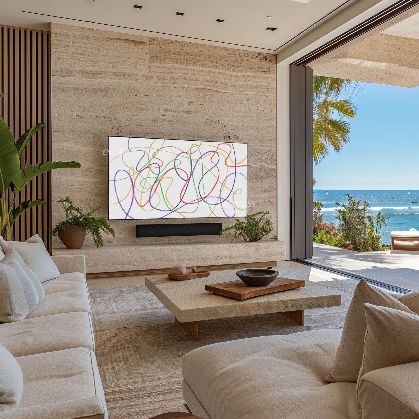 Colourful Abstract Scribble 4K TV Art | Contemporary Abstract 4K Art for TV Screen