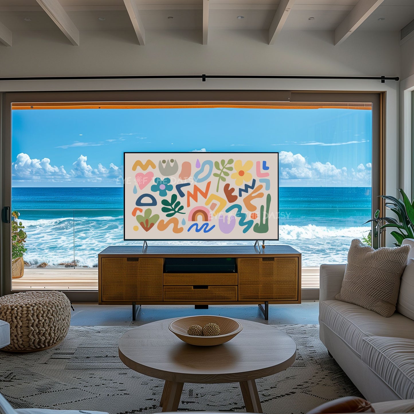 Colourful Abstract Cut-Out Shapes 4K TV Art | Vibrant Contemporary Modern TV Art 4K