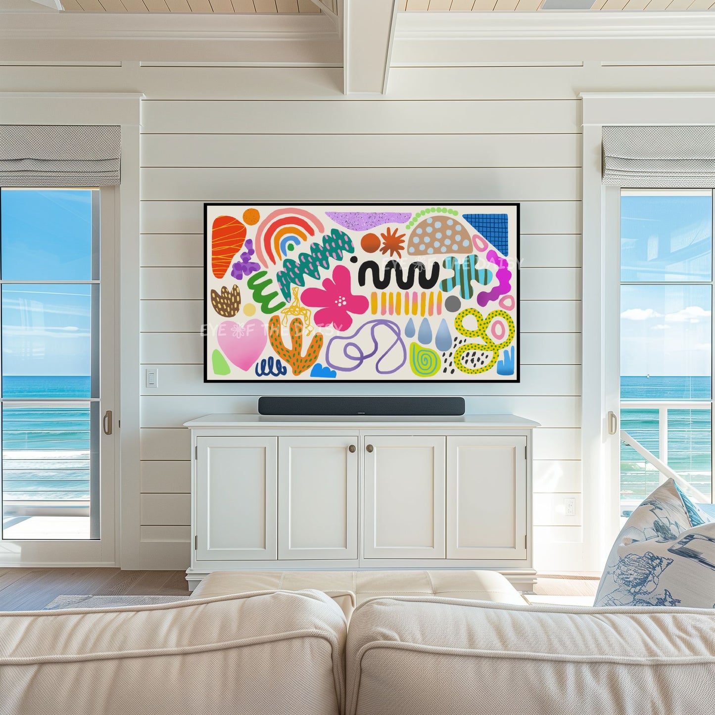 Colourful Fun Abstract Shapes 4K Art for TV | Vibrant Contemporary 4K Art for TV Screen