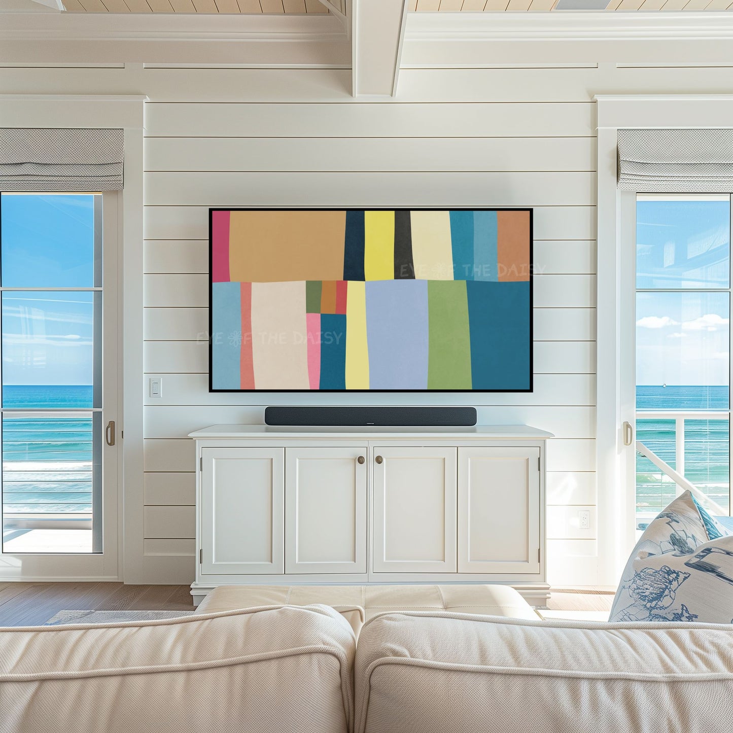 Contemporary Abstract TV Art 4K | Colourful Mid Century Modern 4K TV Art