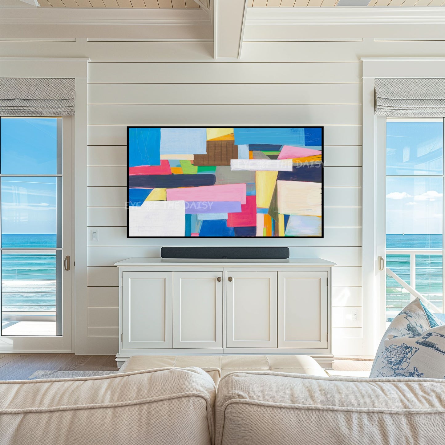Colour Block Abstract Expressionist 4K TV Art | Contemporary Digital Painting for TV Screen