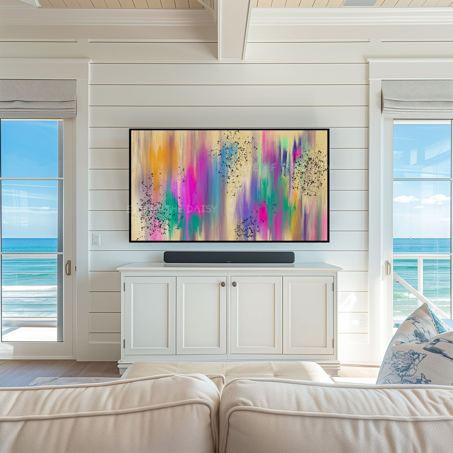 Colourful Contemporary Brushstrokes 4K TV Art | Abstract Expressionist Art for TV Screen