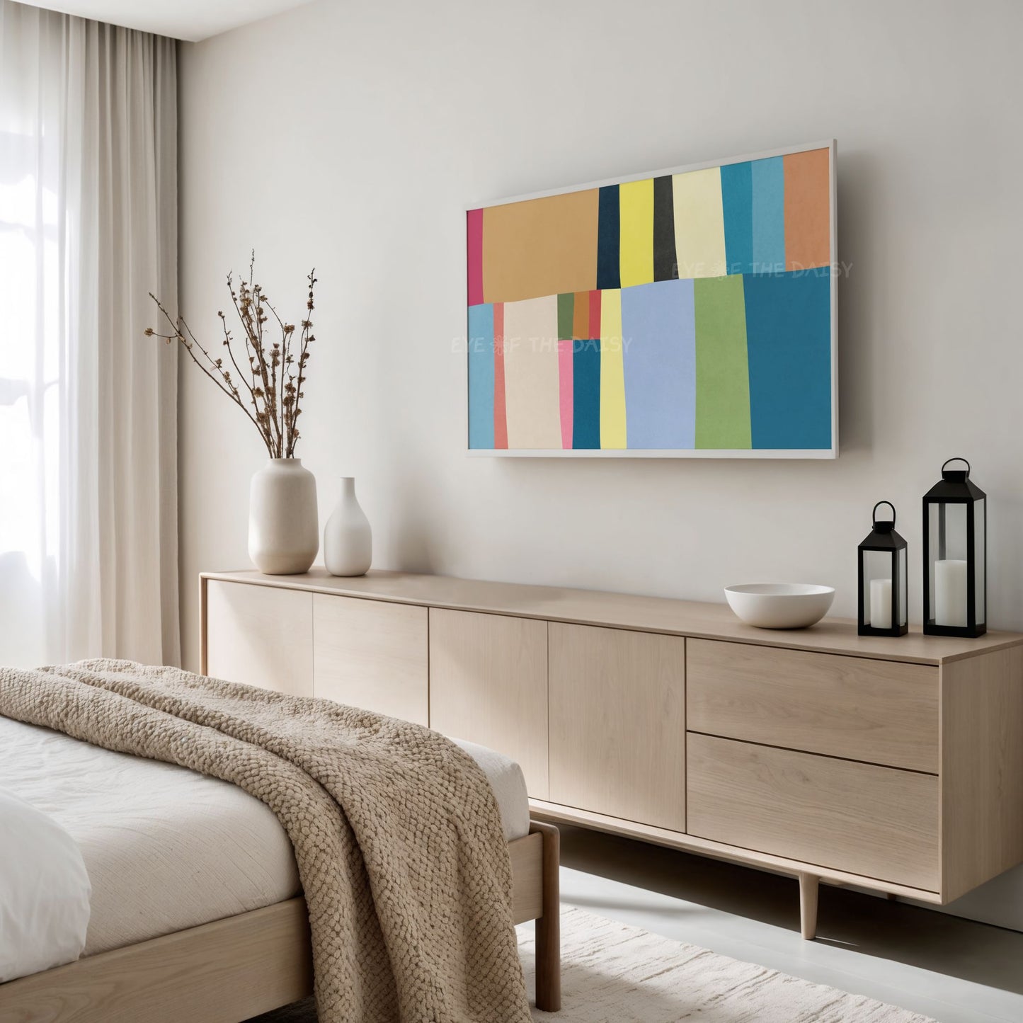 Contemporary Abstract TV Art 4K | Colourful Mid Century Modern 4K TV Art