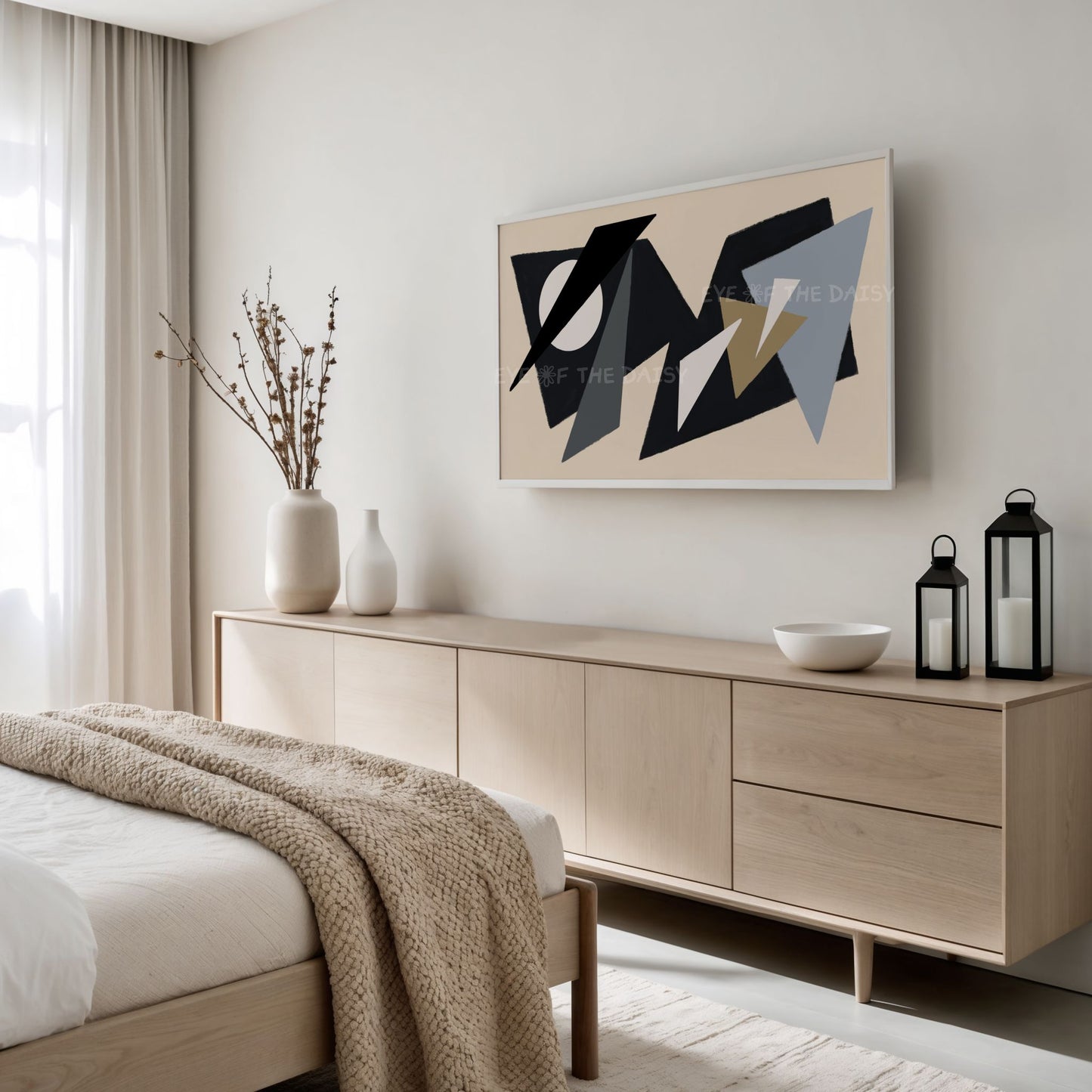 Mid Century Modern Abstract 4K TV Art | Contemporary Shapes Art for TV Screen