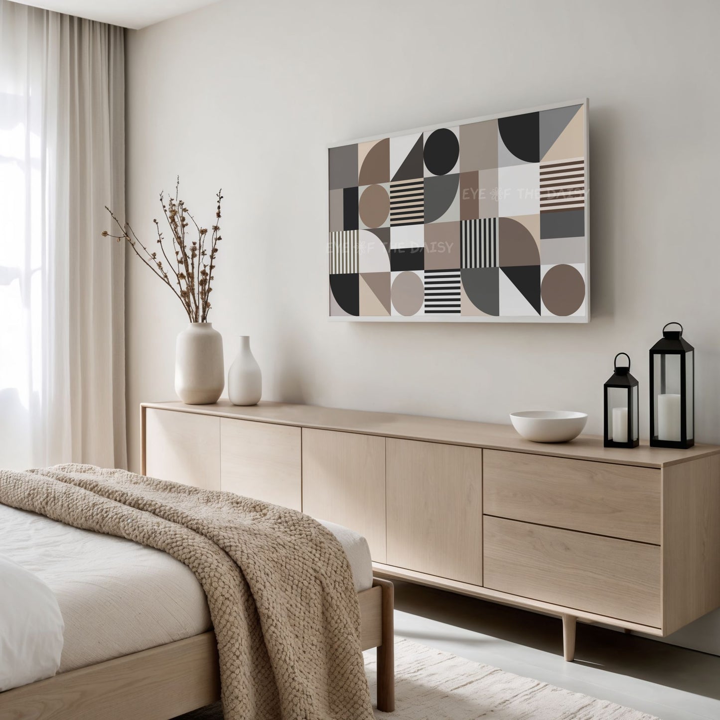 Contemporary Geometric Abstract 4K TV Art | Mid Century Modern TV Art 4K