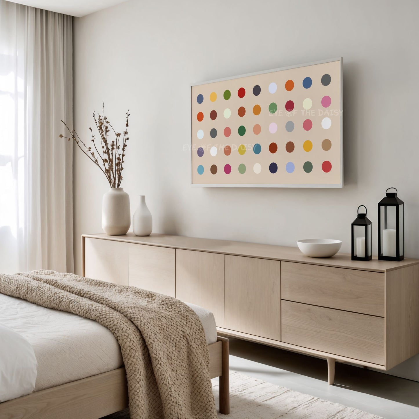 Minimal Polkadot 4K TV Art | Fun Colourful 4K Art for TV Screen
