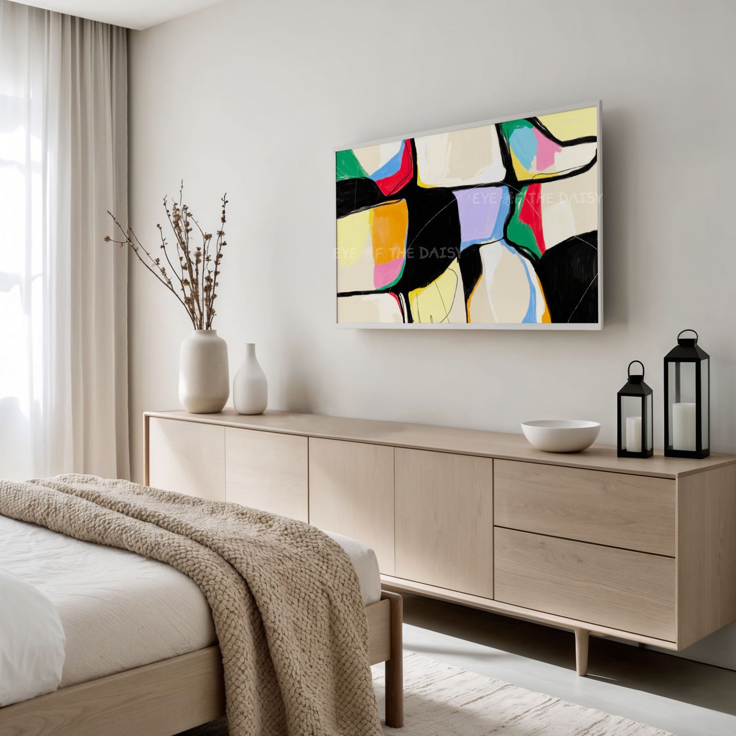 Vibrant Contemporary Abstract 4K TV Art | Bright Colourful Modern 4K Art for TV Screen