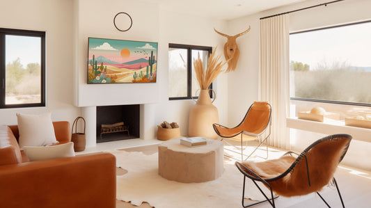 Cactus Landscape 4K TV Art | Boho Southwestern Cactii Desert 4K Art for TV Screen