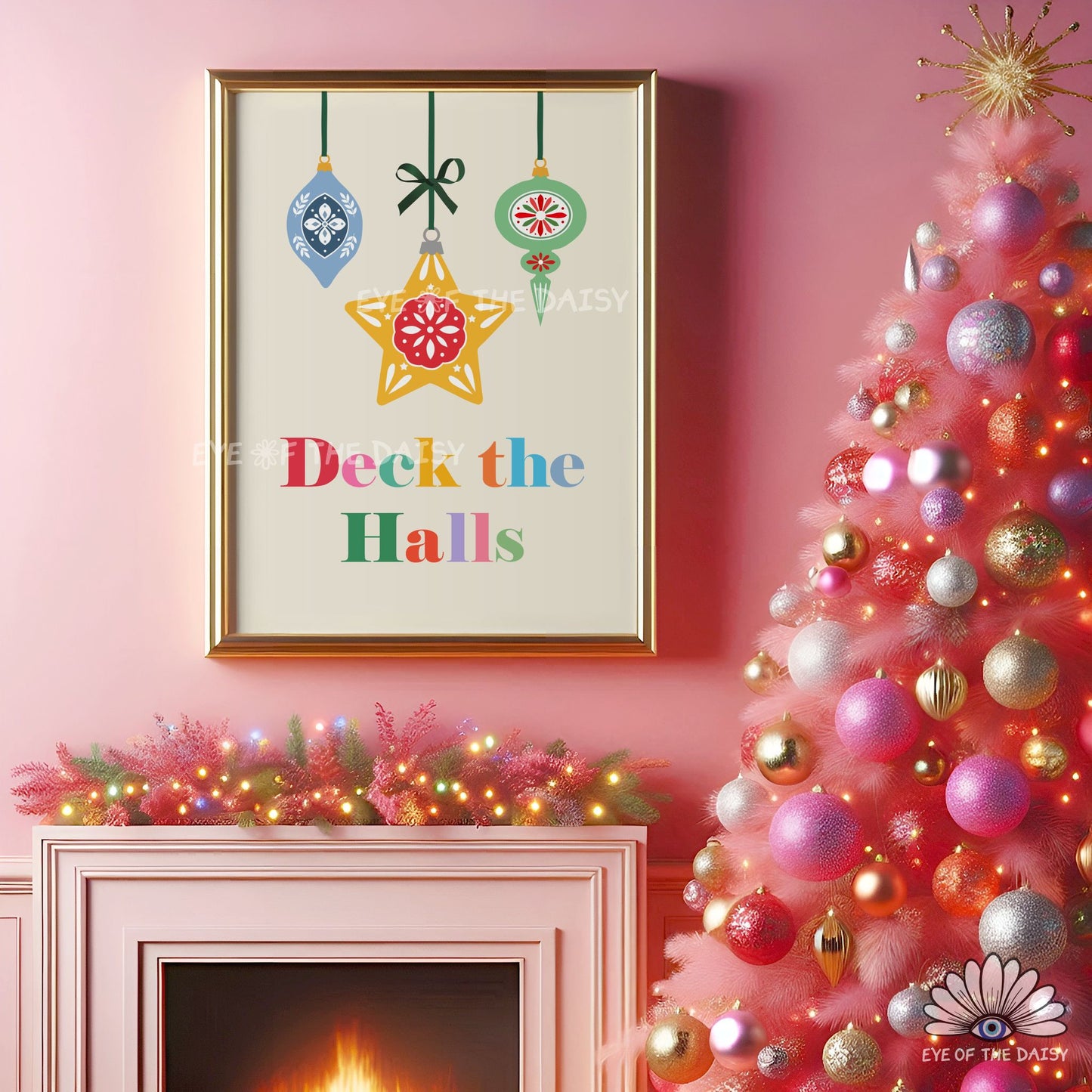 Christmas Phrase Print Digital Download | Colourful Holiday Printable Wall Art