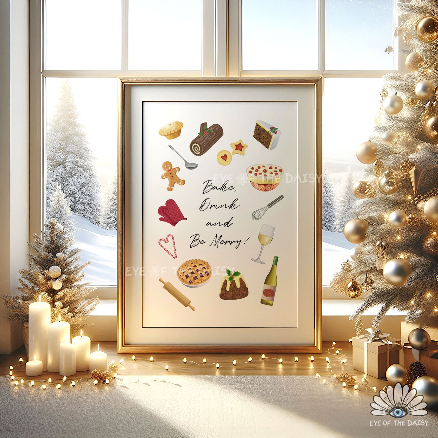 Christmas Food Print Digital Download | Traditional Holiday Phrase Printable Wall Art