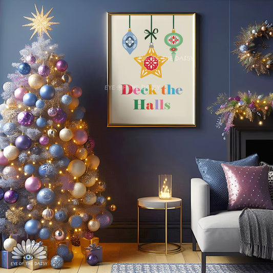 Christmas Phrase Print Digital Download | Colourful Holiday Printable Wall Art