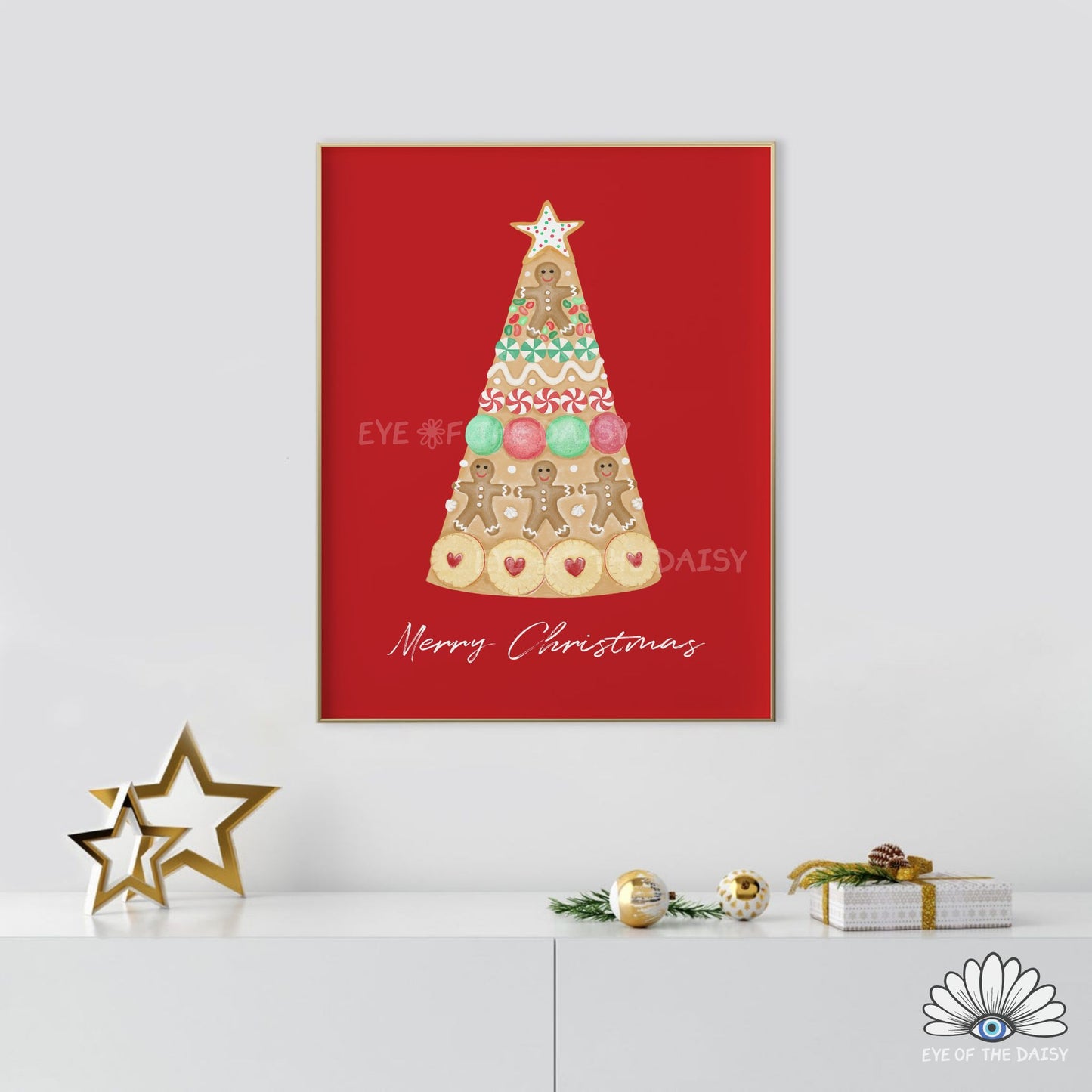 Christmas Kitchen Print Digital Download | Holiday Gingerbread Printable Wall Art