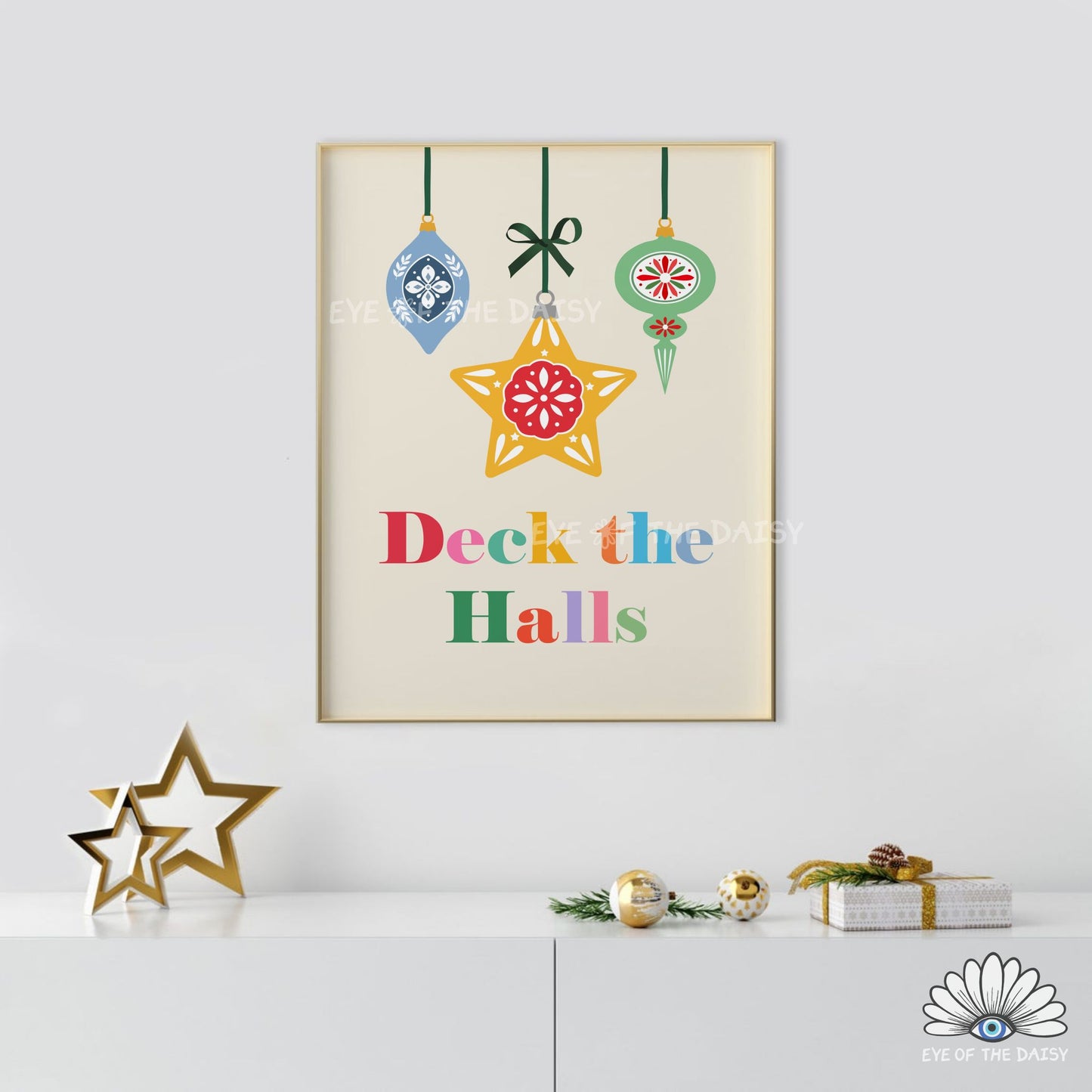 Christmas Phrase Print Digital Download | Colourful Holiday Printable Wall Art