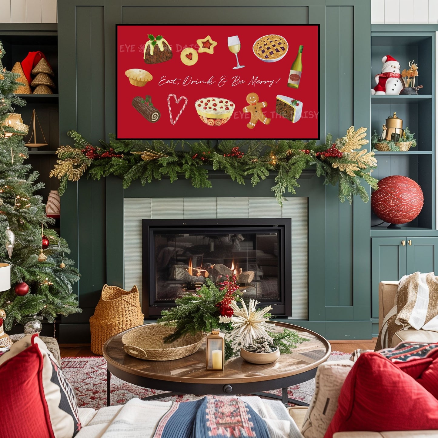 Traditional Christmas 4K TV Art | Holiday Food Illustration 4K TV Art