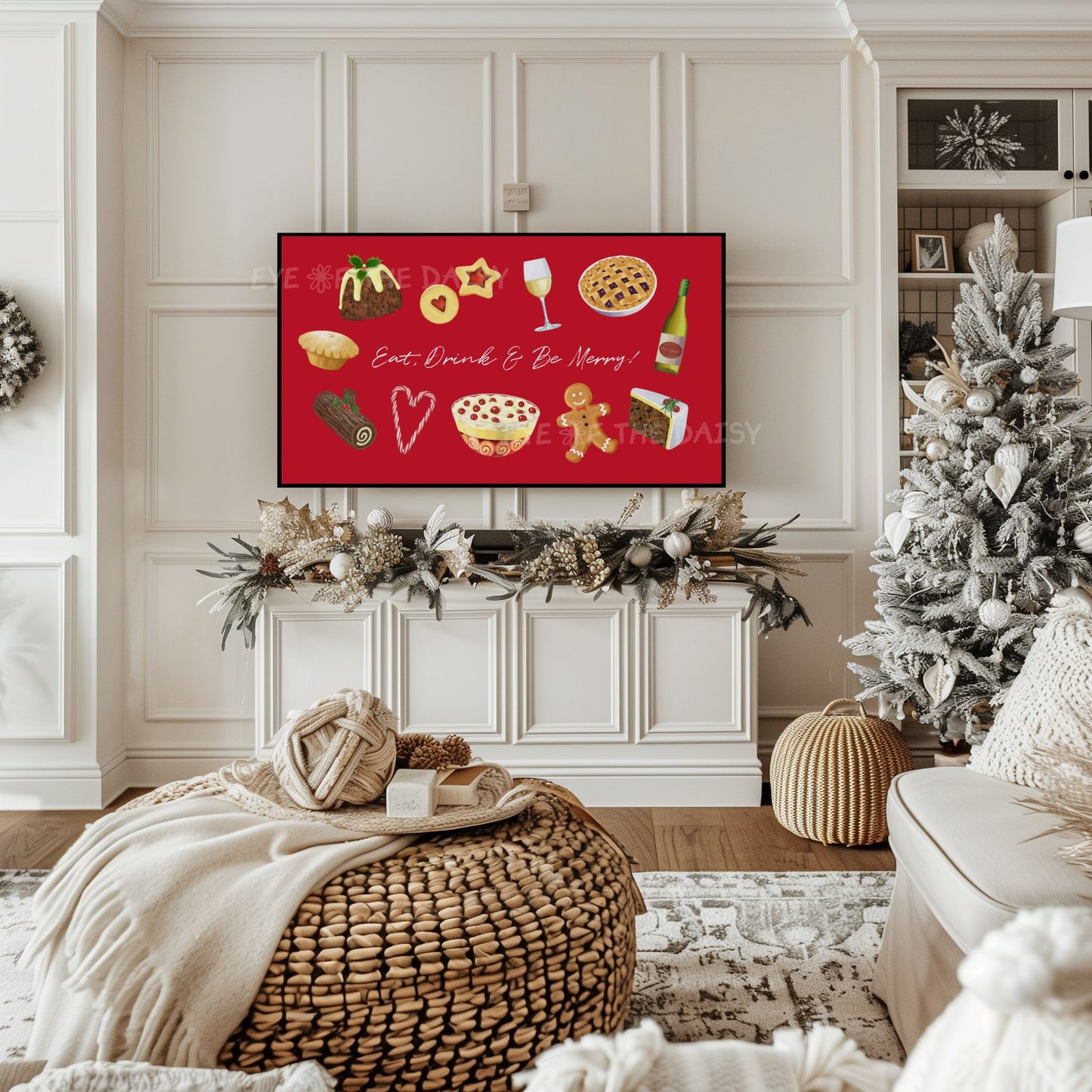 Traditional Christmas 4K TV Art | Holiday Food Illustration 4K TV Art