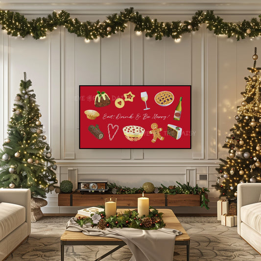 Traditional Christmas 4K TV Art | Holiday Food Illustration 4K TV Art