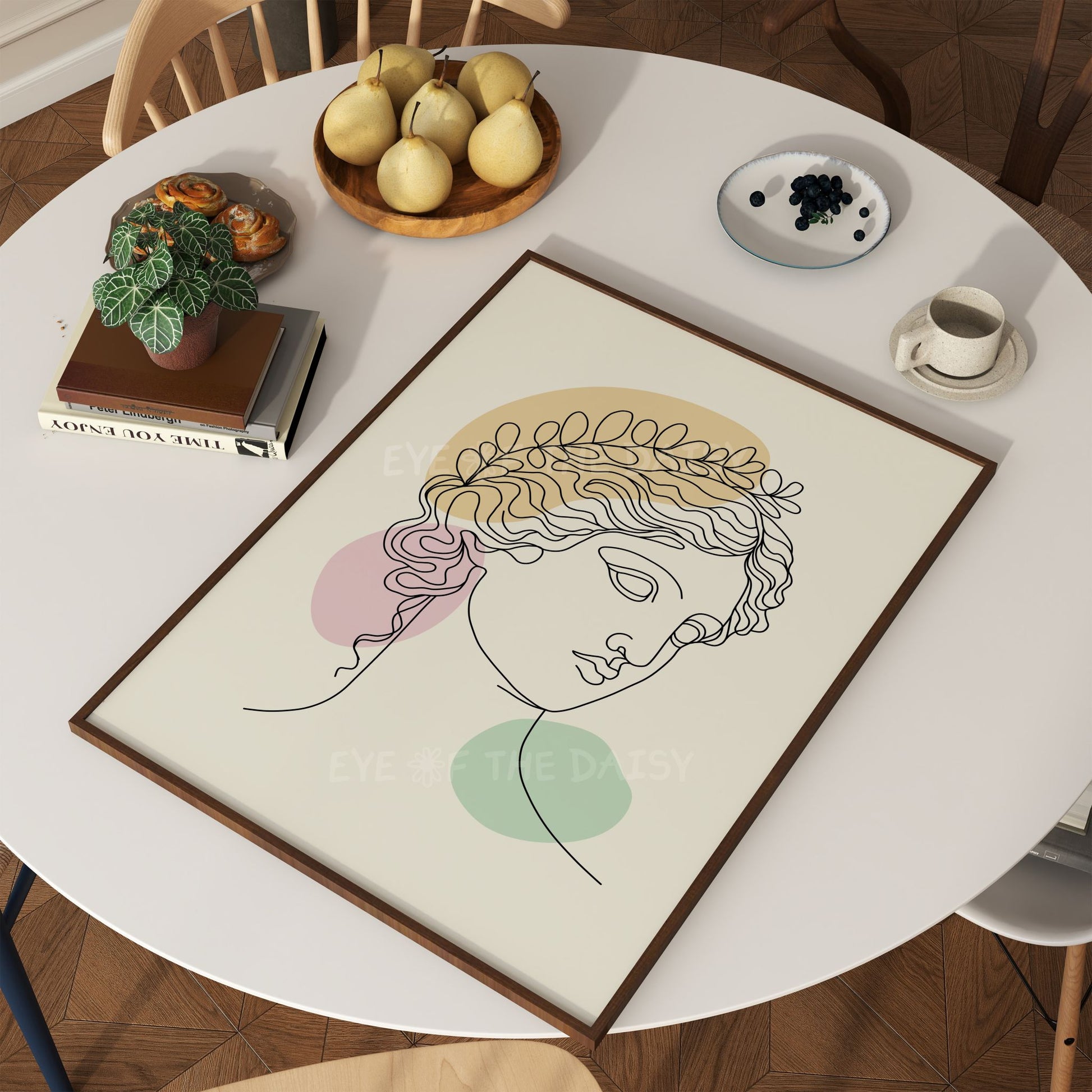 Greek sculpture art print set in soft pastel colors, digital download poster for boho dining room or modern gallery wall