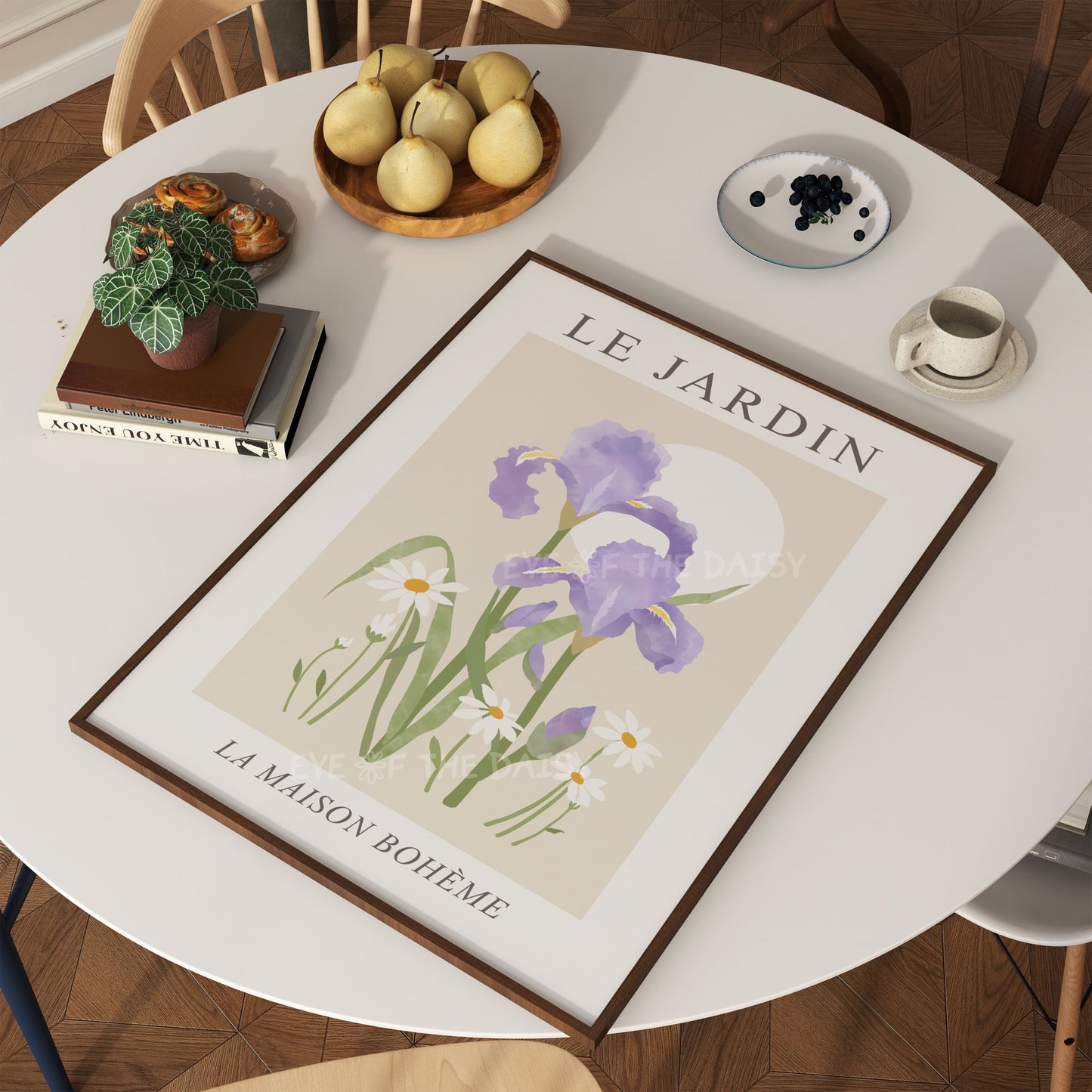 Le Jardin Digital Print | Boho Iris Flowers Printable Wall Art