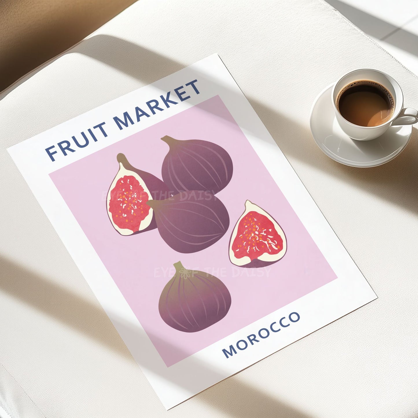 Downloadable figs art print — soft purple abstract fruit print for elegant vacation home bedroom or eclectic gallery wall