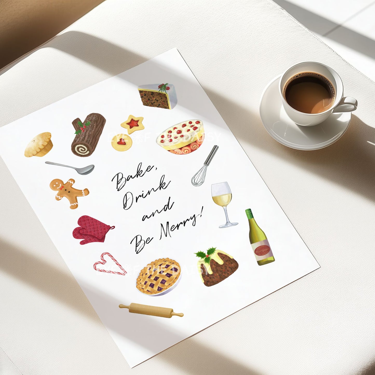 Christmas Food Print Digital Download | Traditional Holiday Phrase Printable Wall Art