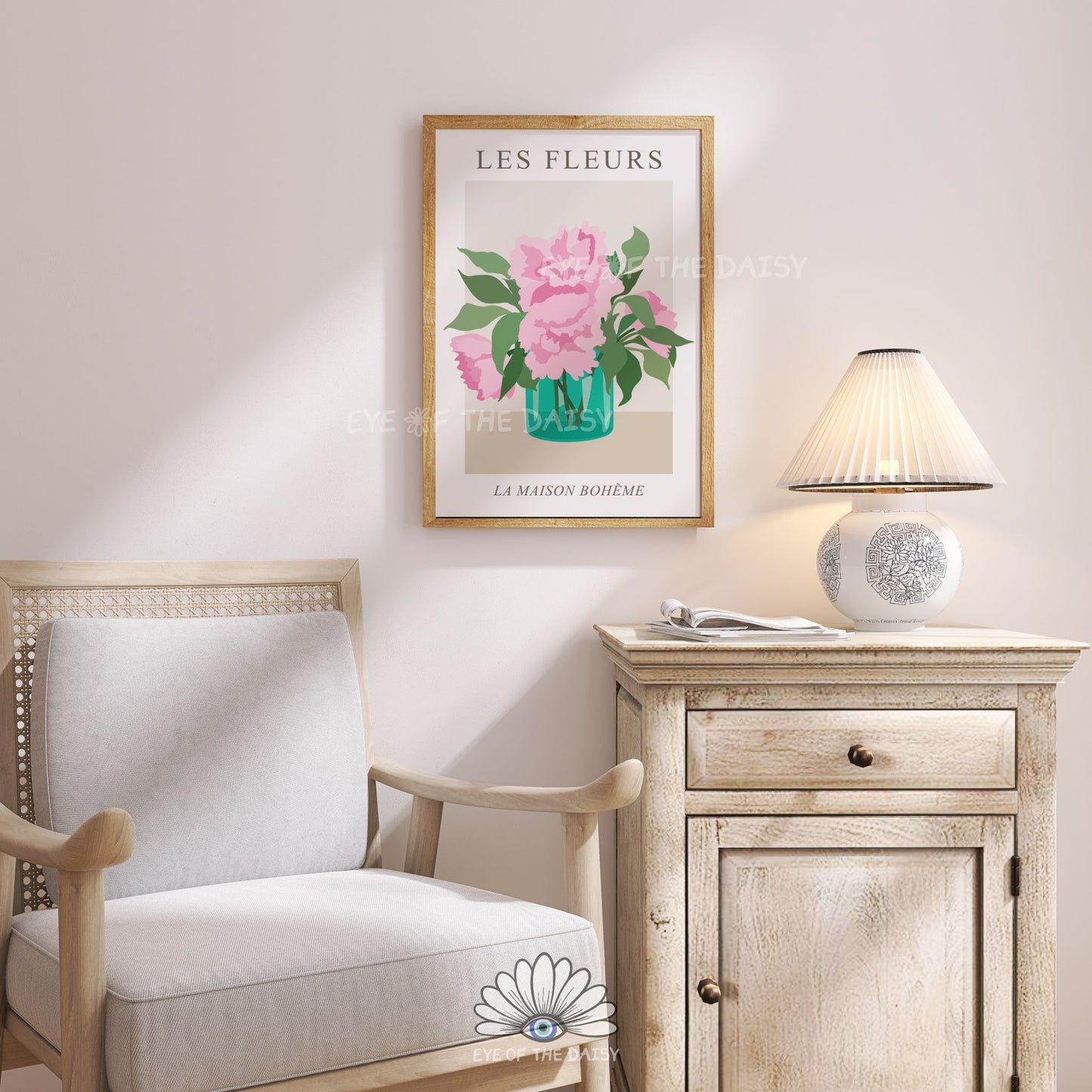 Les Fleurs floral exhibition poster, Les Fleurs print gallery poster