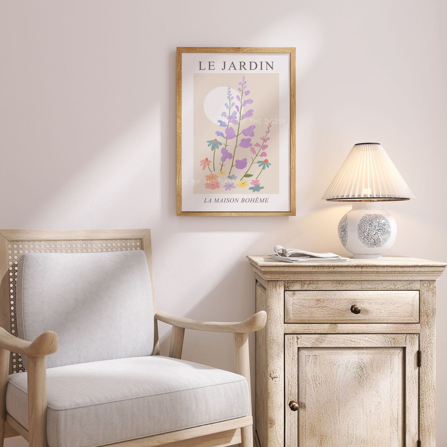 Snapdragon floral printable – pastel botanical wall print, sweet and soft downloadable art for nursery or toddler’s room decor