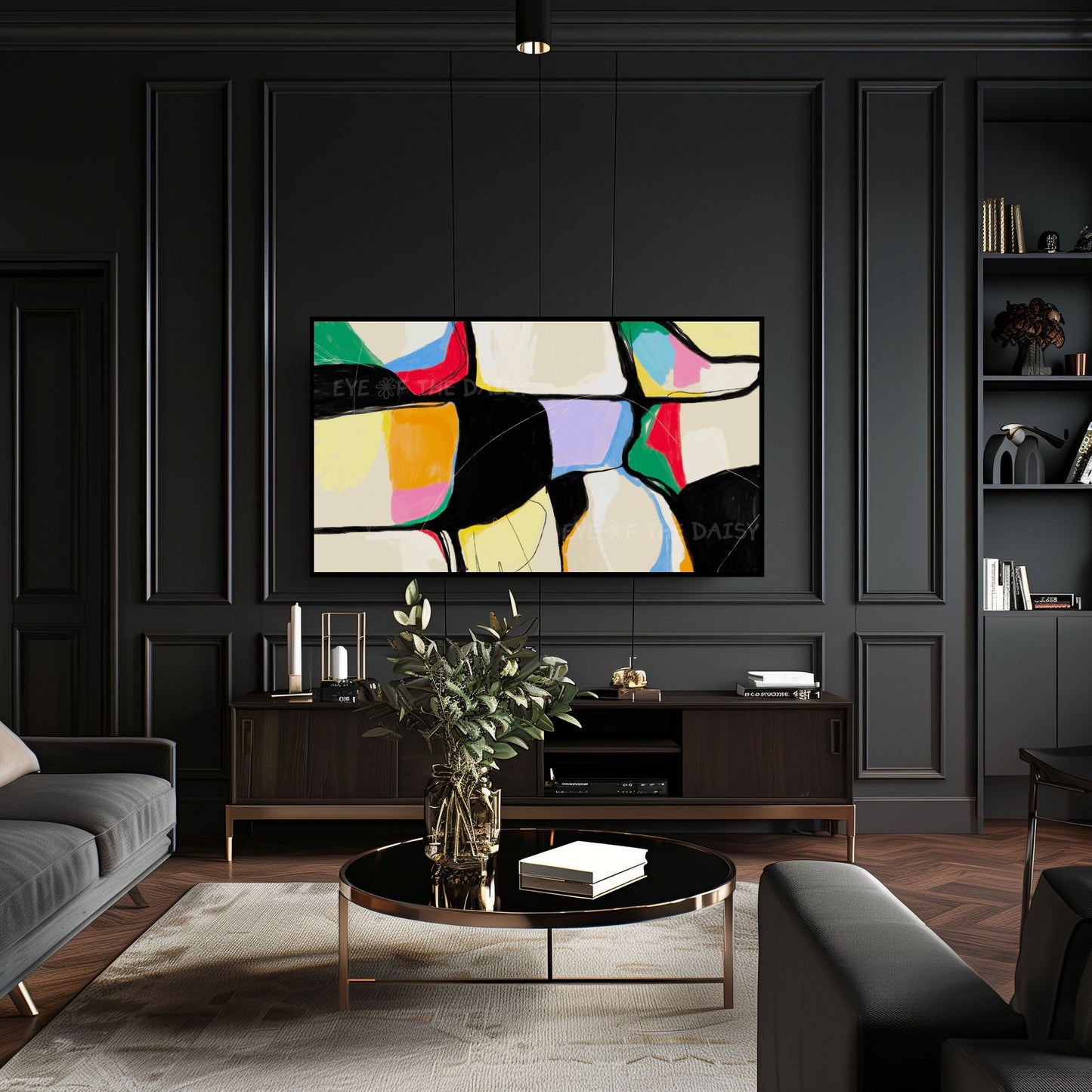 Vibrant Contemporary Abstract 4K TV Art | Bright Colourful Modern 4K Art for TV Screen