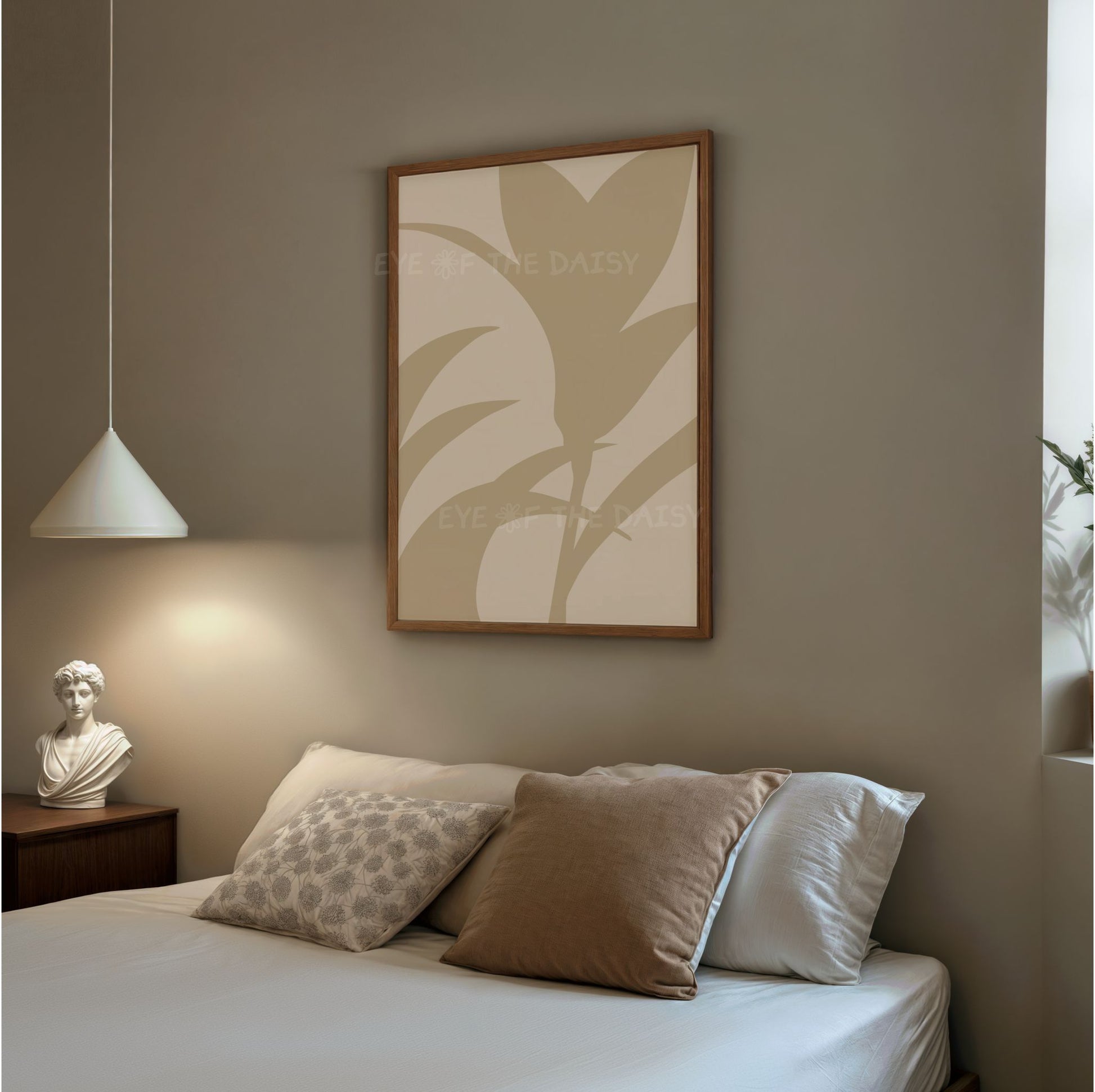 Neutral botanical art prints, downloadable wall decor for vacation rental, printable gallery wall artwork