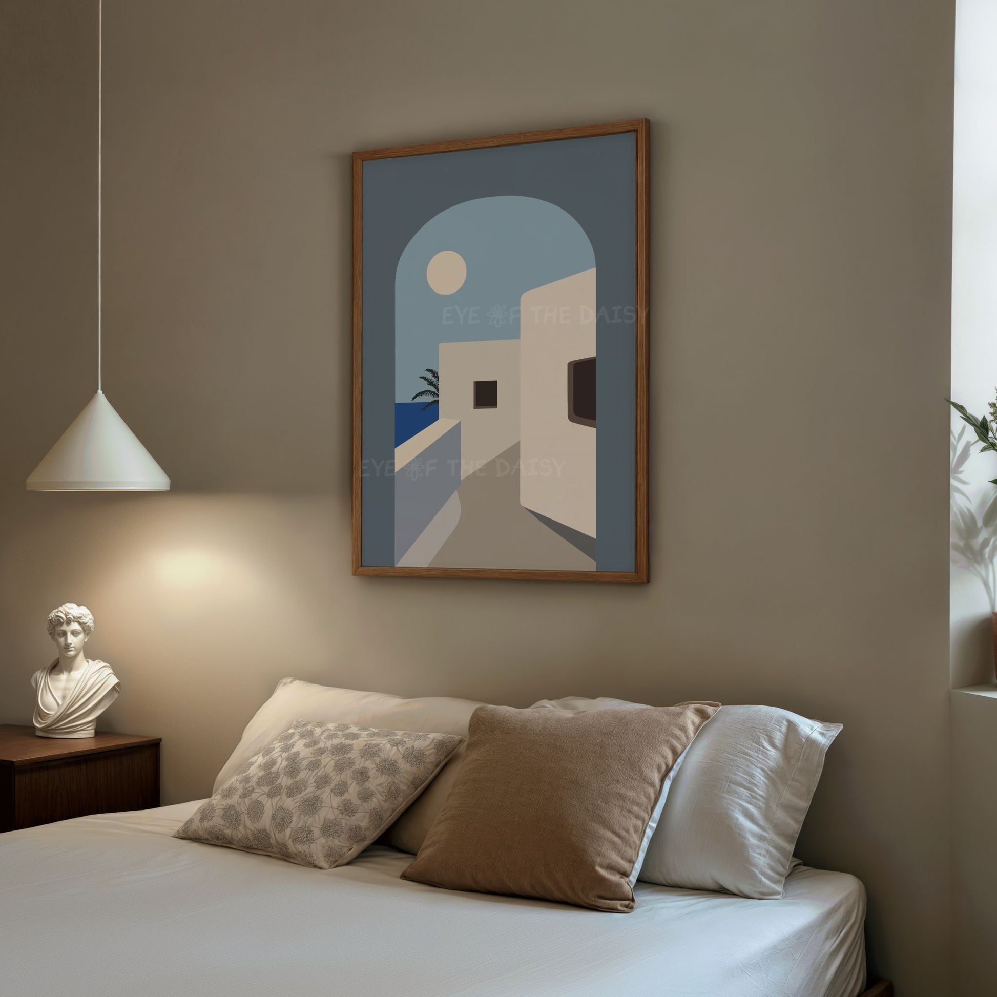 Abstract architecture art print set of 6 in bright tones, digital download for Scandi-style gallery wall, instant wall art print