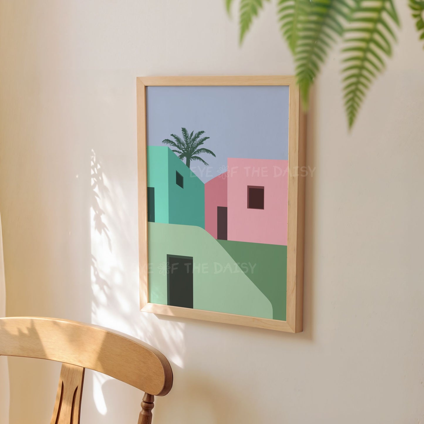 Abstract Ibiza architecture print set of 6 in vibrant colors, modern gallery wall artwork, printable poster download, instant decor