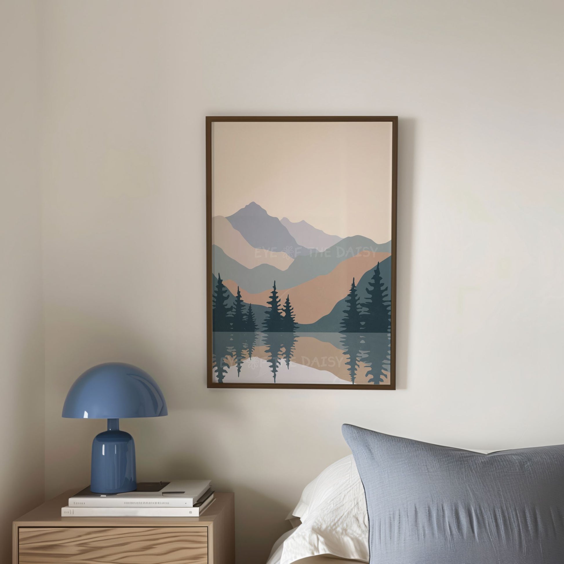 Scandinavian-inspired nature print set of 2 – digital download wall art in calming earth tones, ideal for modern trendy apartment