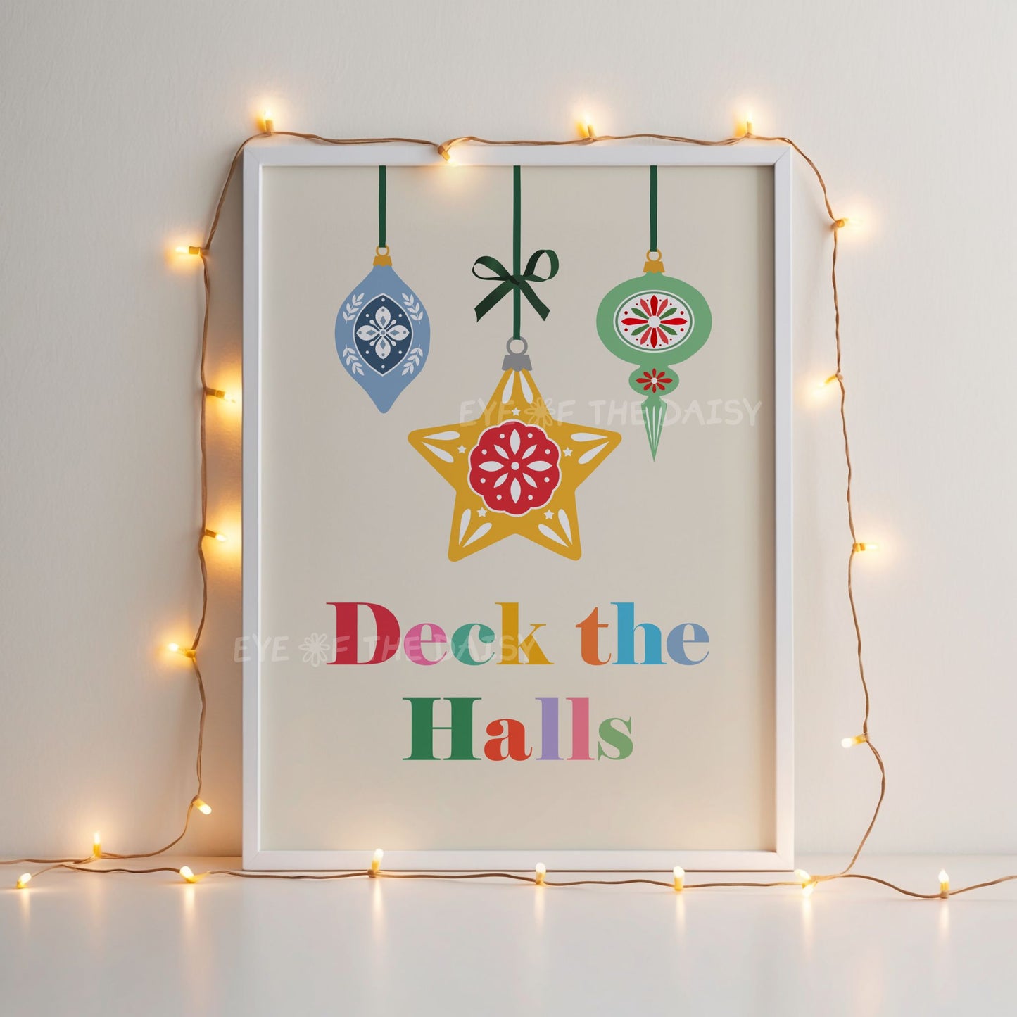 Christmas Phrase Print Digital Download | Colourful Holiday Printable Wall Art