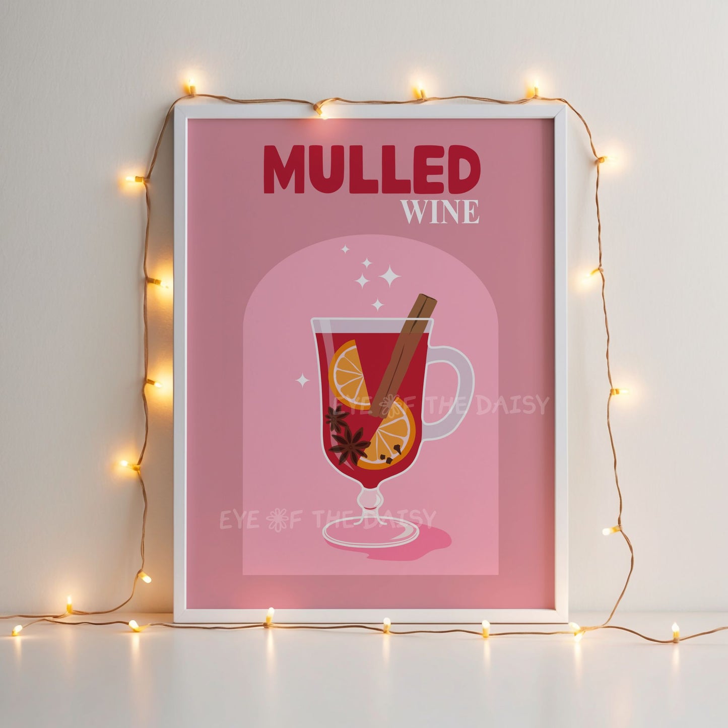 Mulled Wine Print Digital Download | Retro Holiday Drink Printable Wall Art