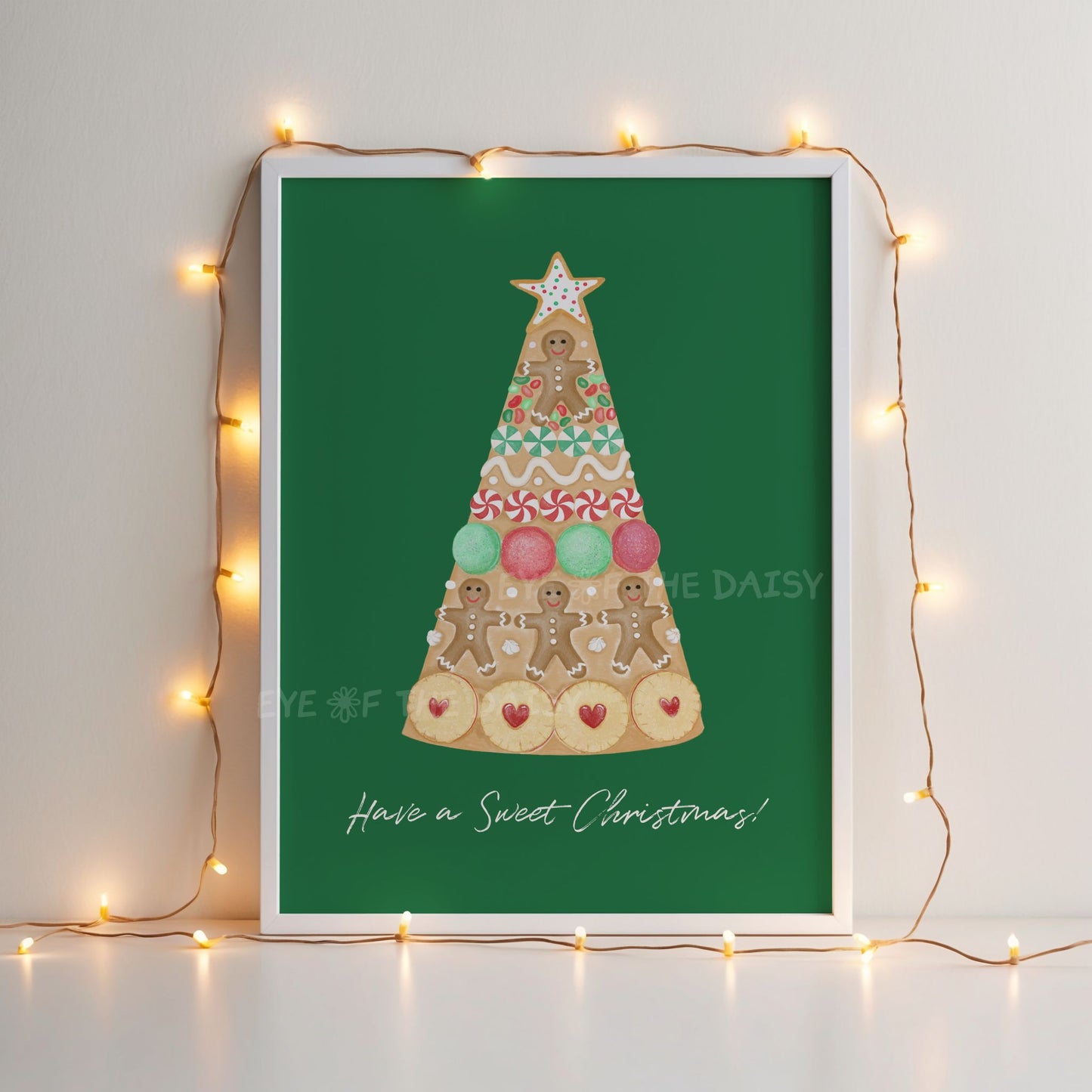Christmas Croquembouche Digital Print | Holiday Gingerbread Printable Wall Art