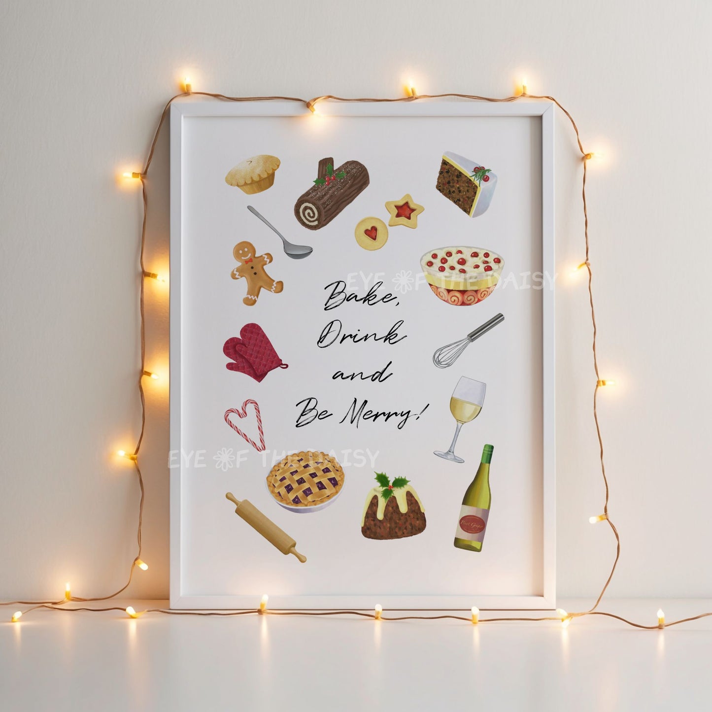 Christmas Food Print Digital Download | Traditional Holiday Phrase Printable Wall Art