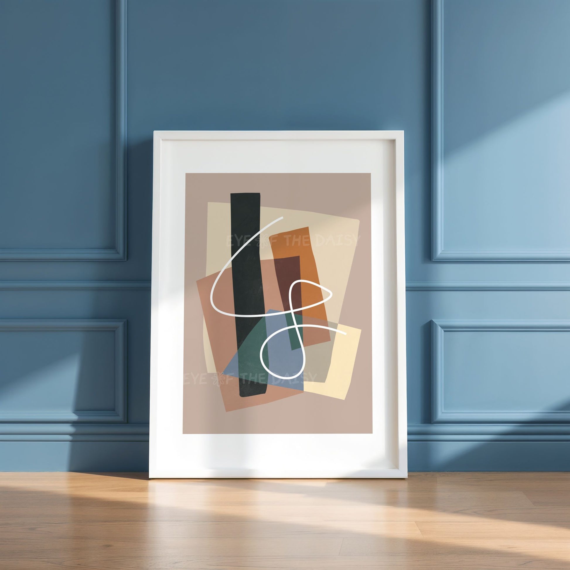 Earthy abstract artwork set of two prints, digital download wall art for modern minimalist home office or study area