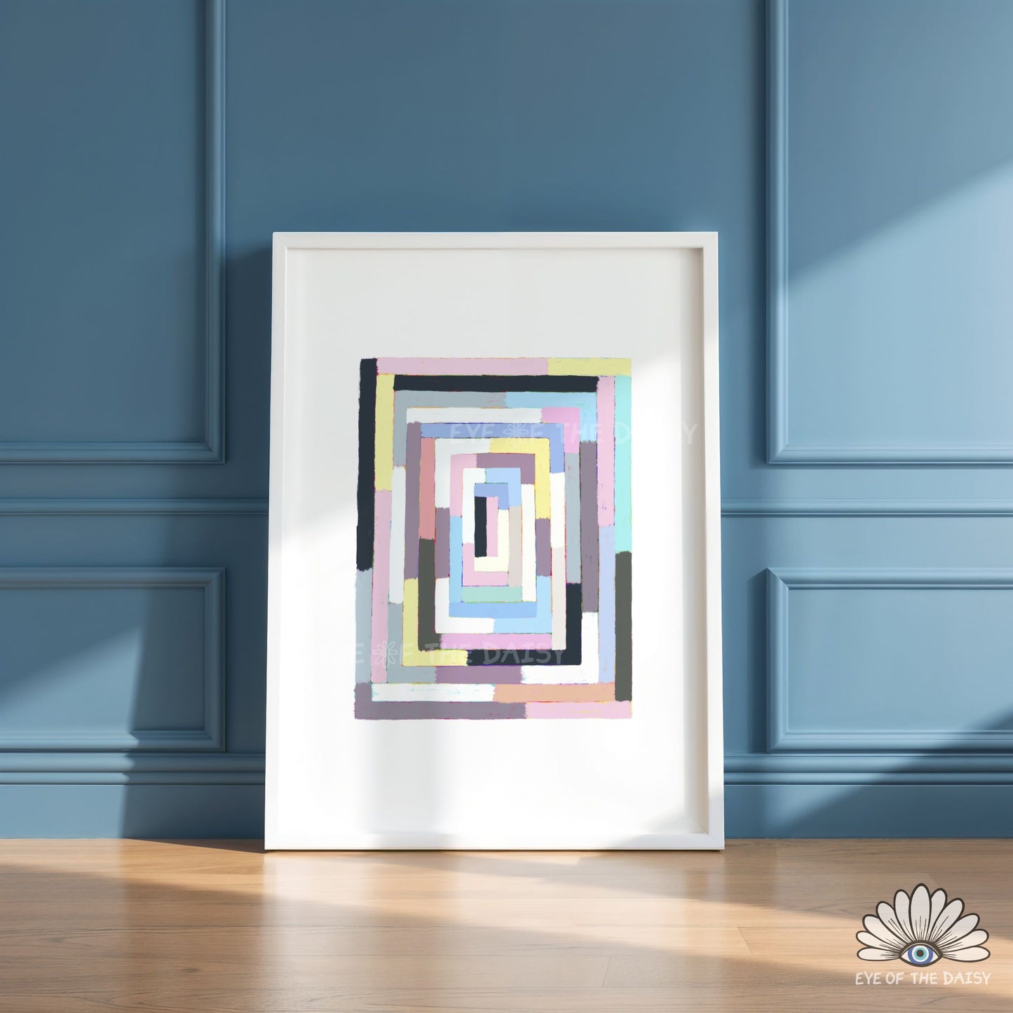 Muted tone geometric downloadable art, soft contemporary wall decor for bedrooms or apartment decor