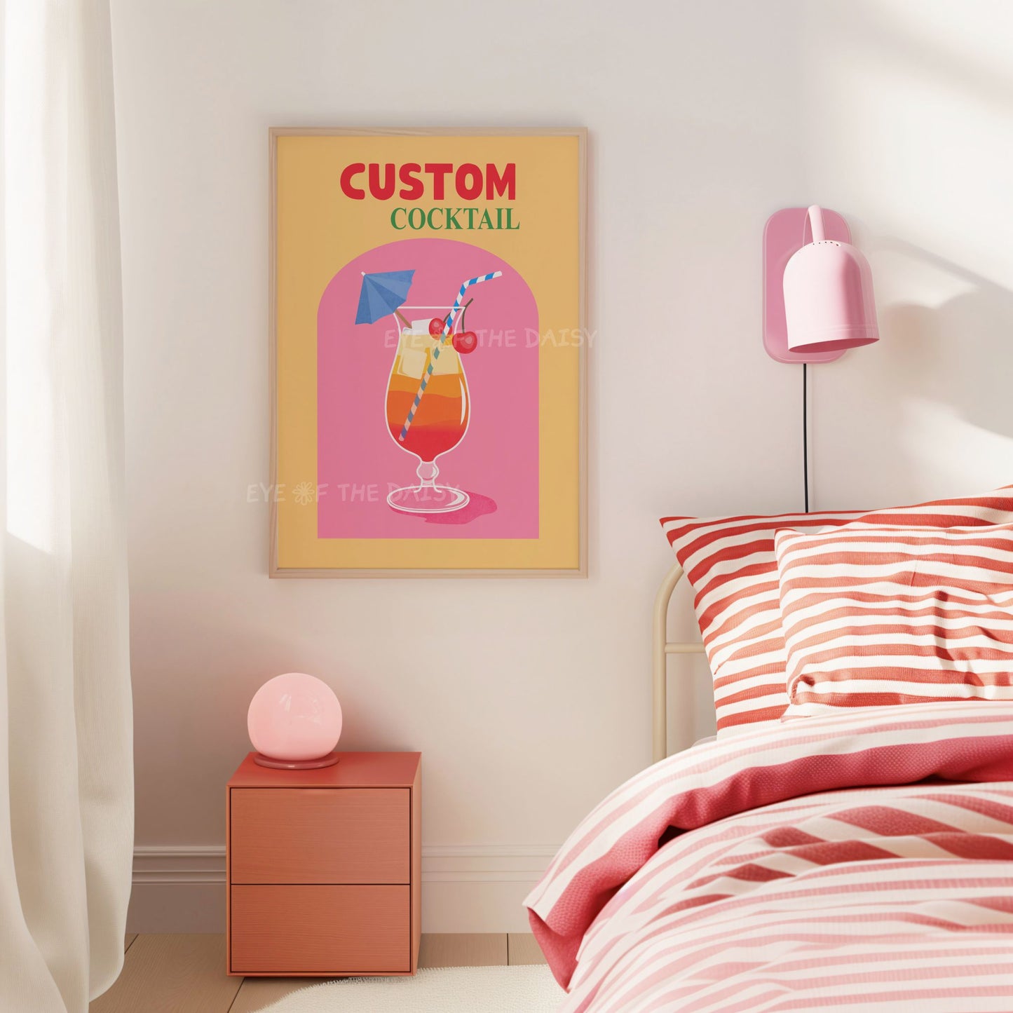 Custom Cocktail Digital Print | Personalised Drink Printable Wall Art | Signature Drink Art