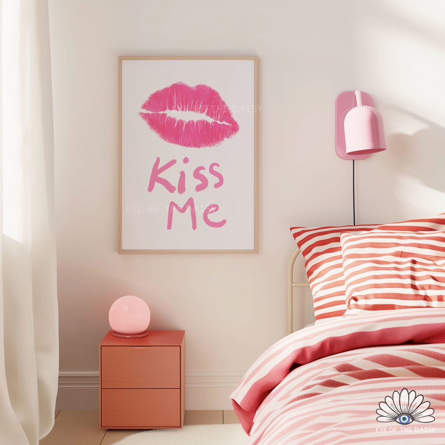 Hand drawn Valentine’s printable set of 6 pastel posters, gallery wall art for bedrooms, dorms, kitchens, or Valentine’s parties