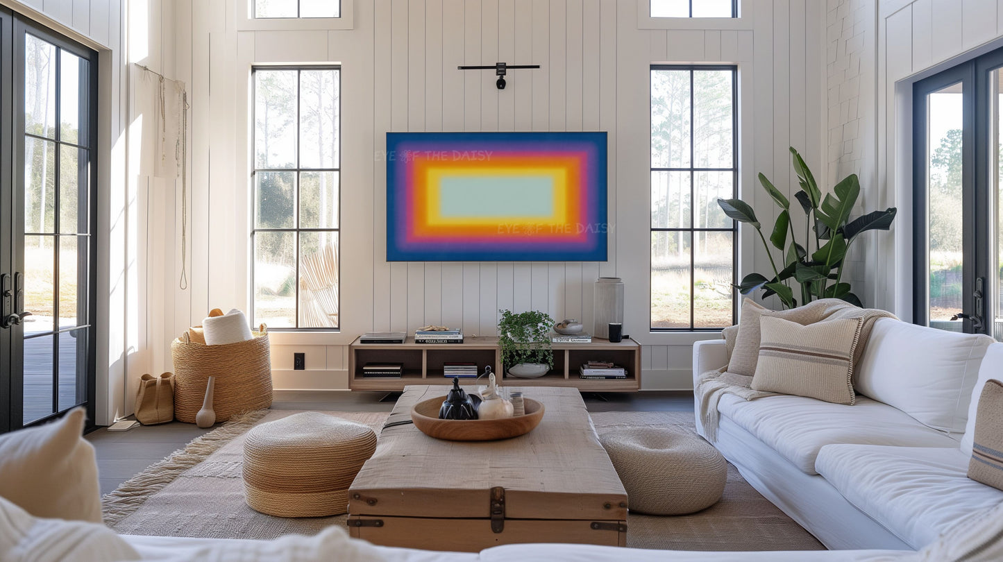 Vibrant Gradient 4K TV Art | Sunset Colours Contemporary Abstract Art for TV Screen