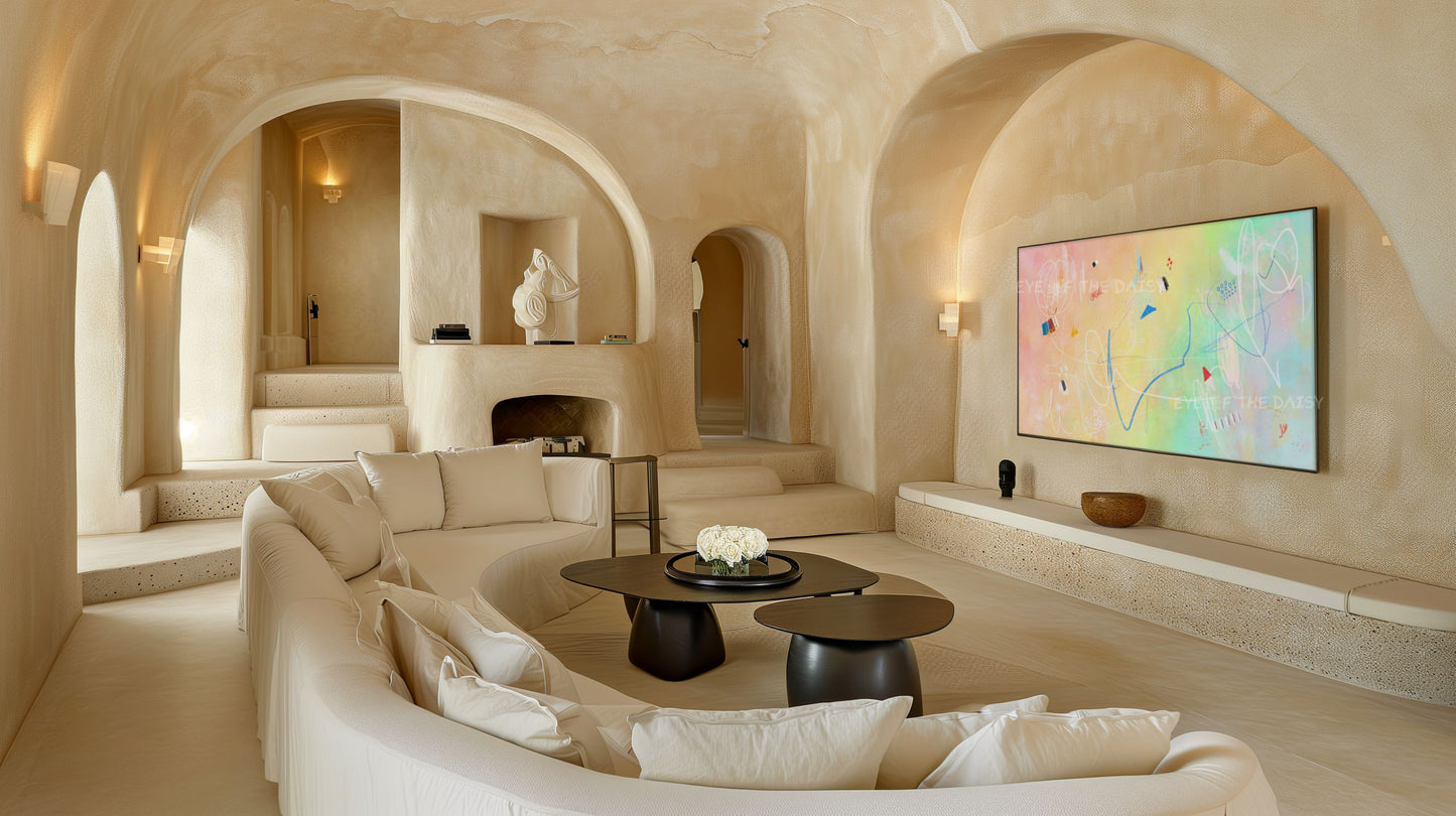 Pastel Rainbow Abstract Expressionist 4K TV Art | Contemporary Digital Painting TV Art 4K