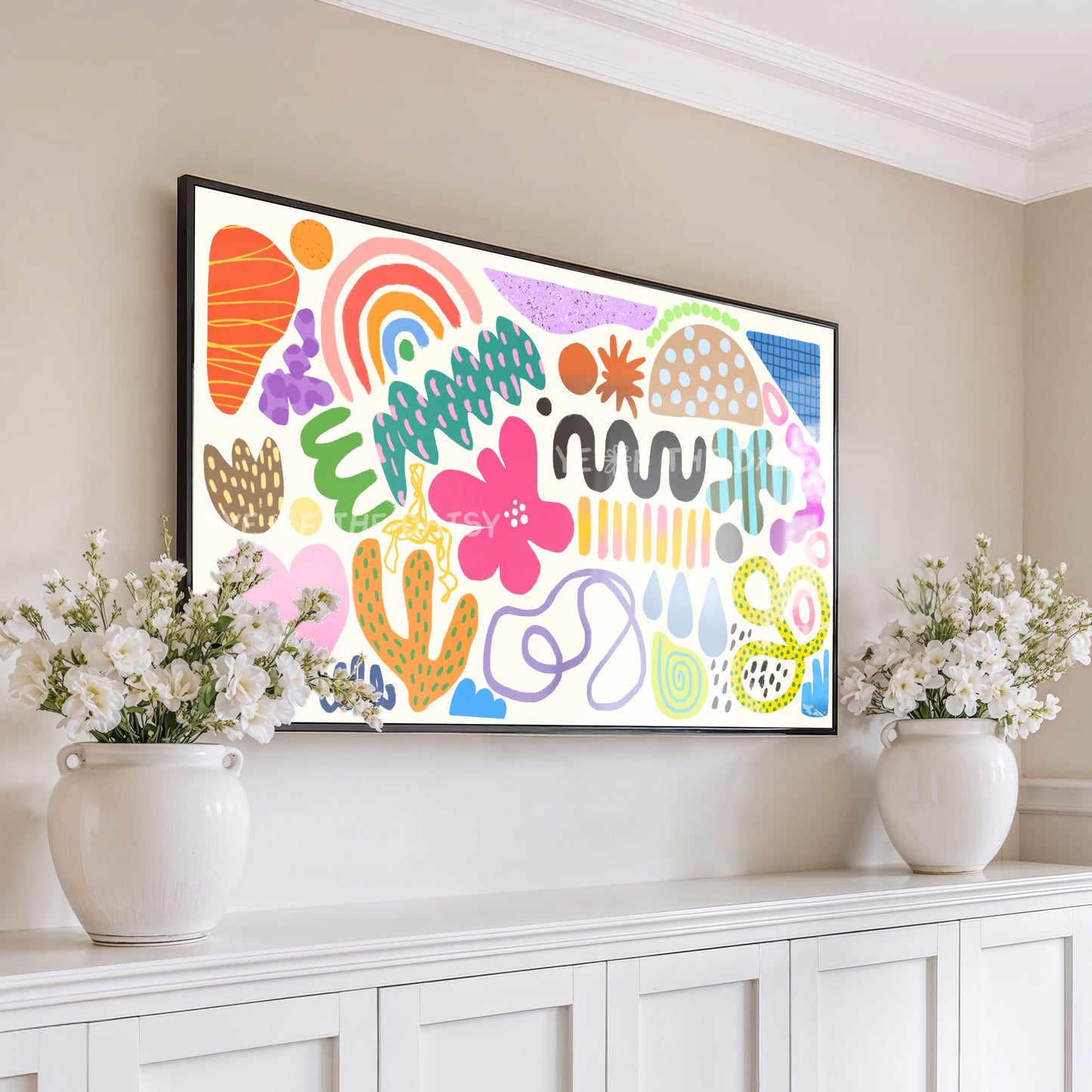 Colourful Fun Abstract Shapes 4K Art for TV | Vibrant Contemporary 4K Art for TV Screen